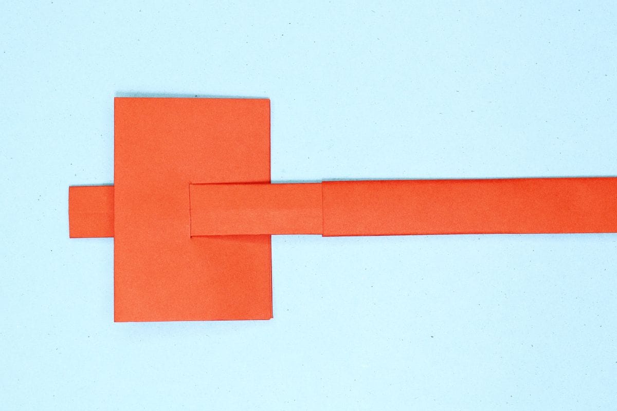 Origami sword step 29