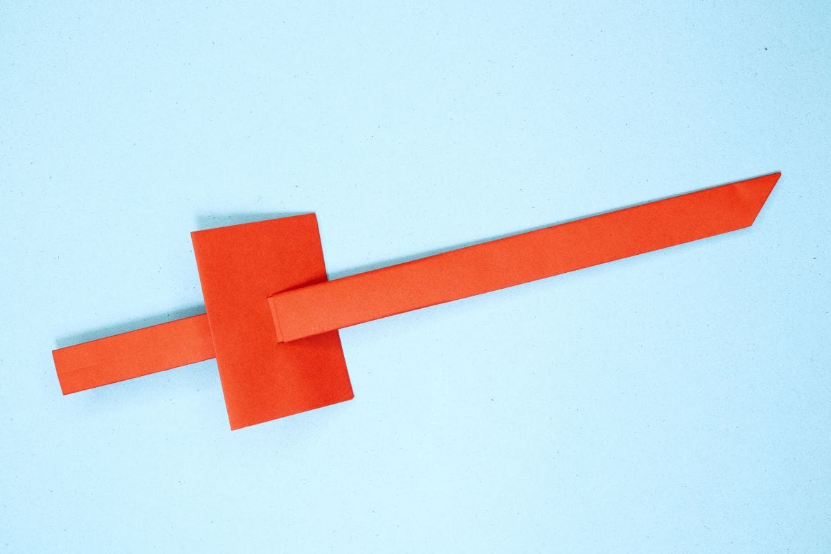 Origami sword step 31