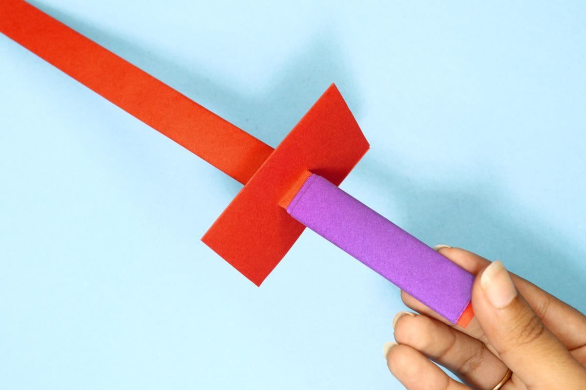 Origami sword step 38