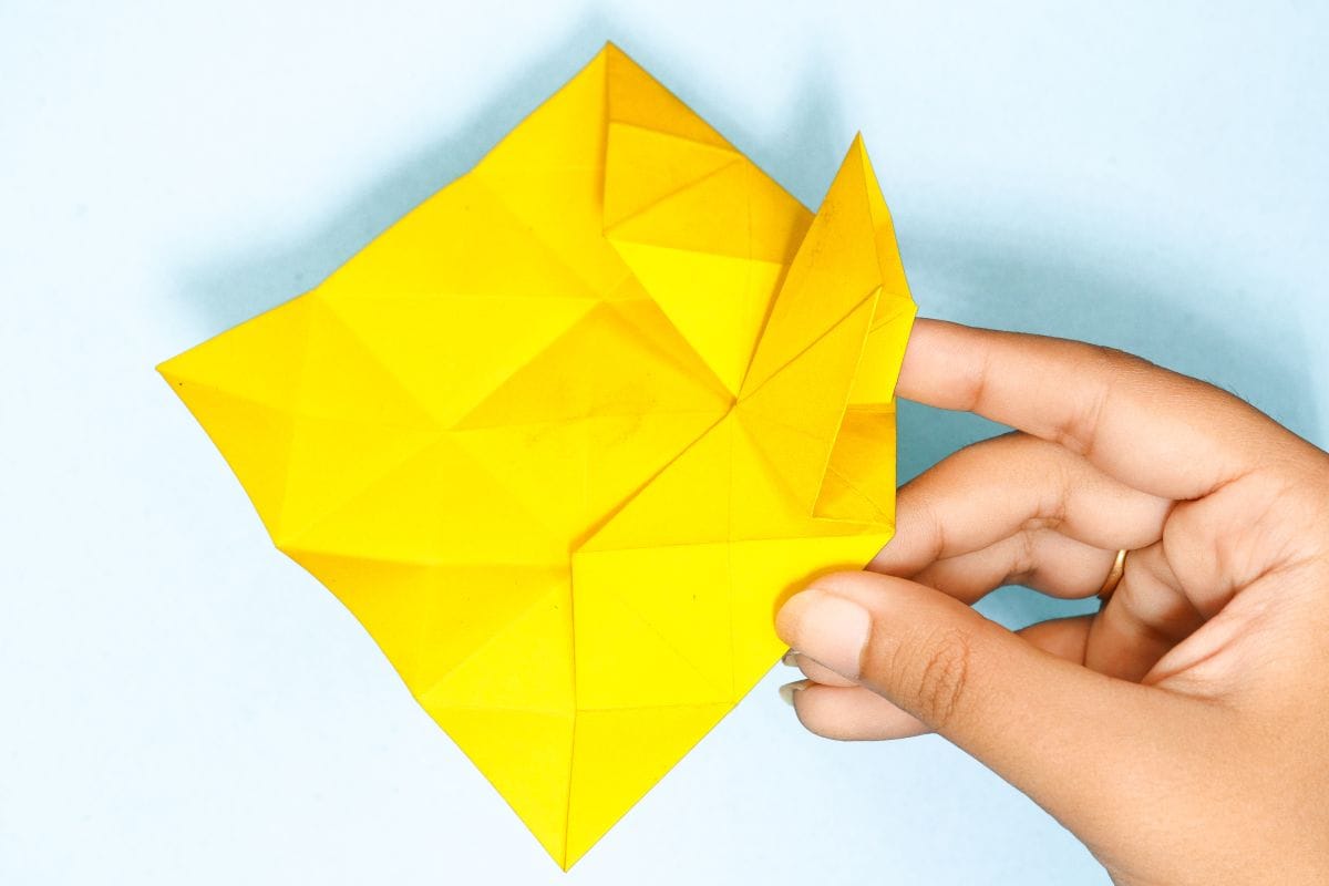Origami unicorn step 55