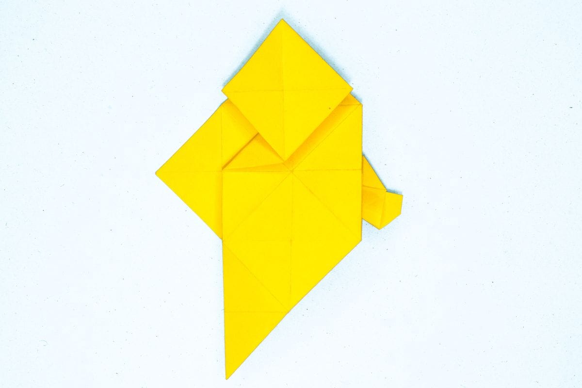 Origami unicorn step 74