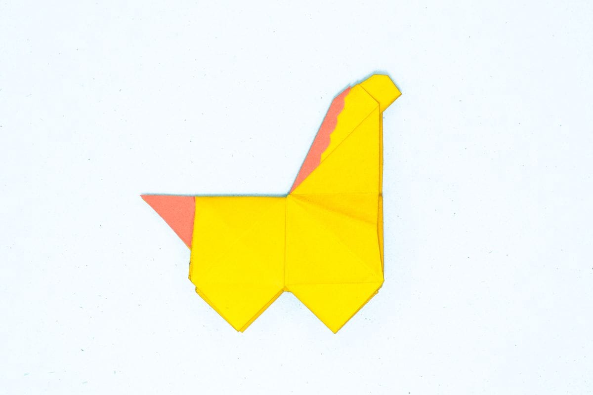 Origami unicorn final step