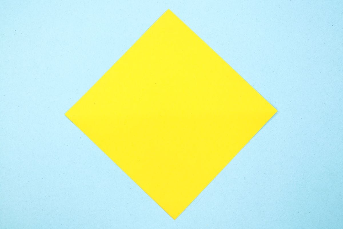 Origami chick step 02