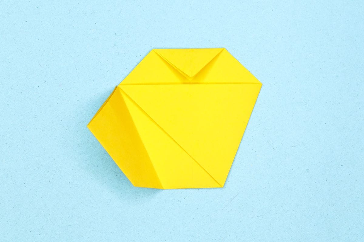 Origami chick step 12