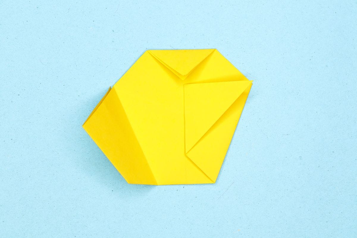 Origami chick step 13