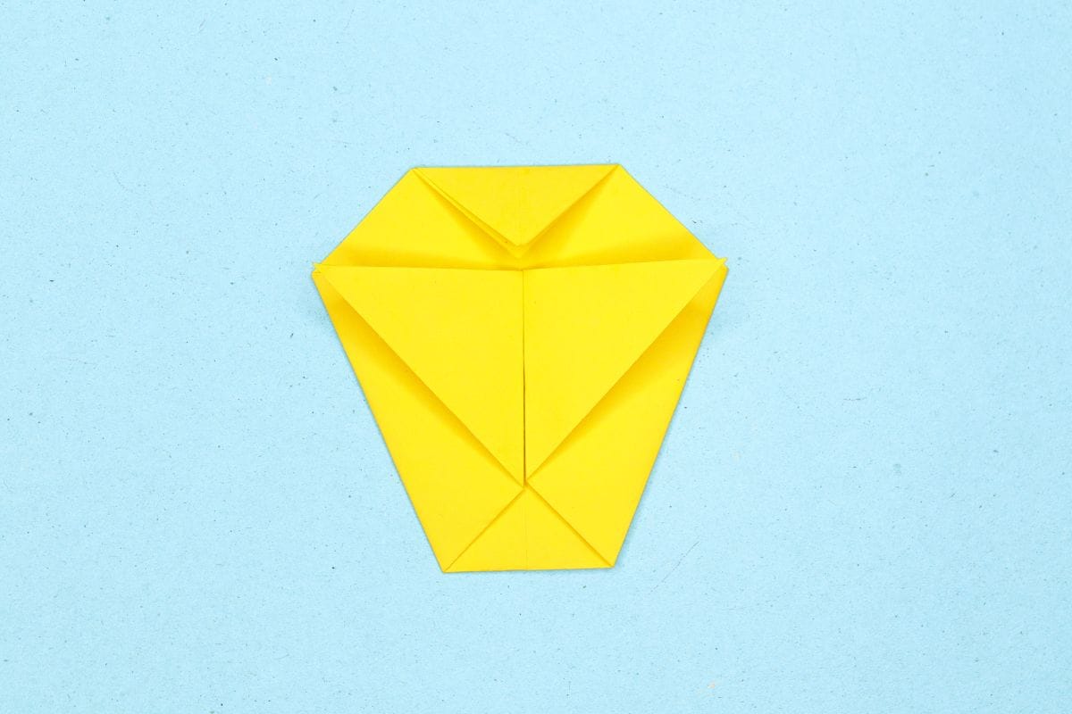 Origami chick step 14