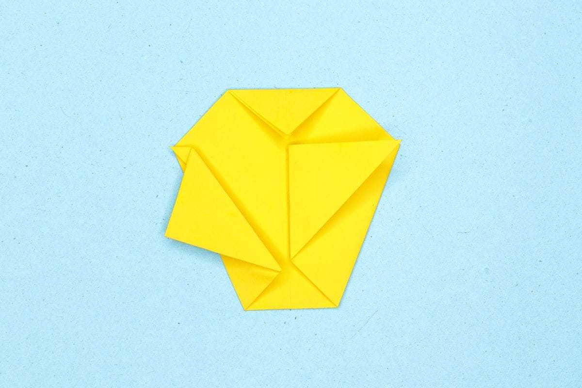 Origami chick step 15