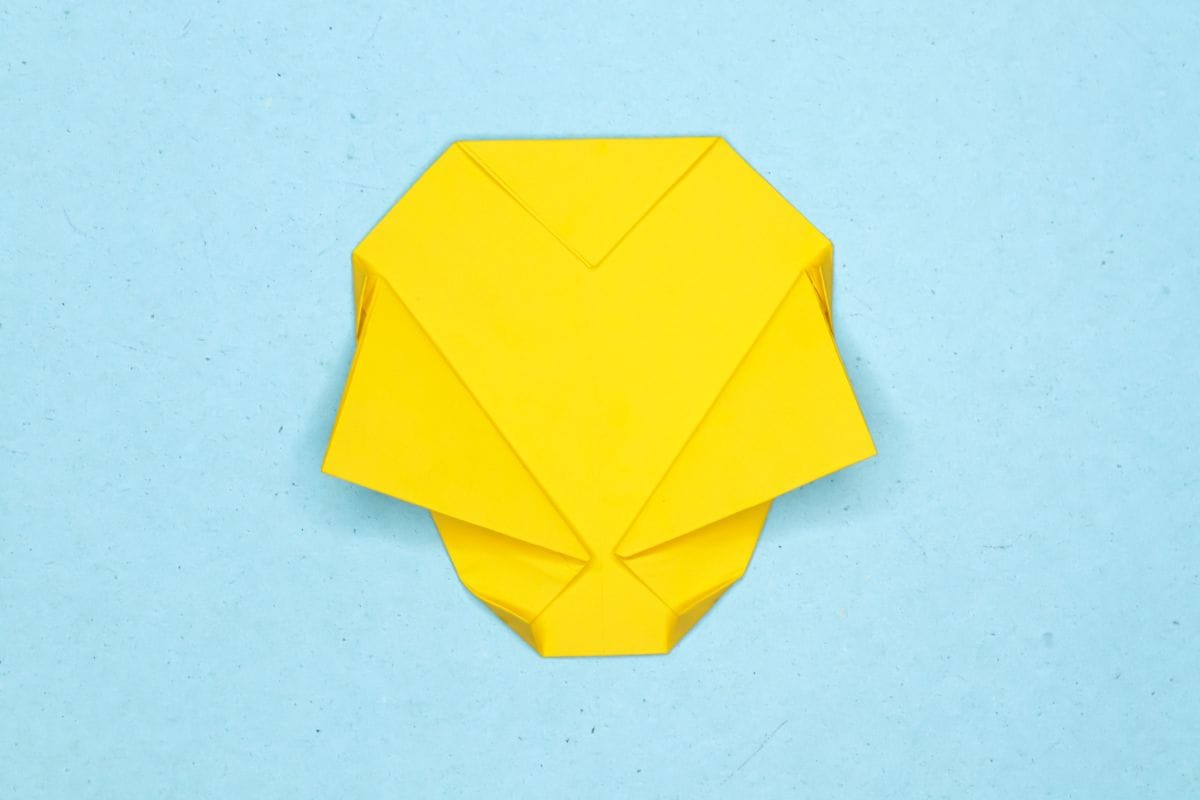 Origami chick step 18