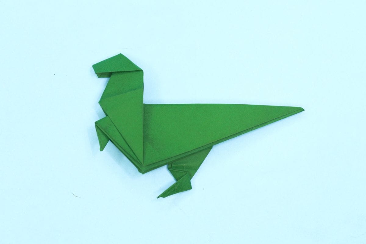 Origami Dinosaur step 53