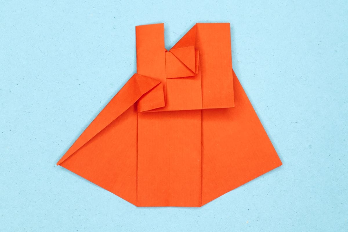 Origami dress step 26