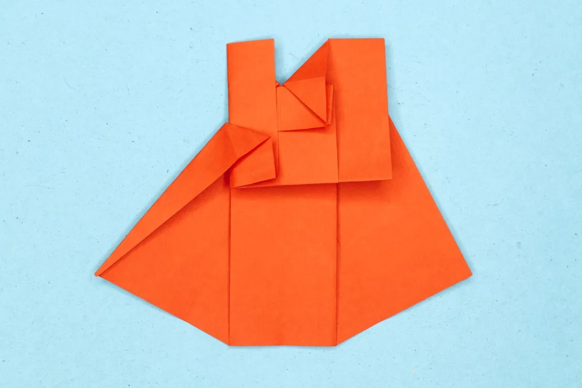 Origami dress step 26