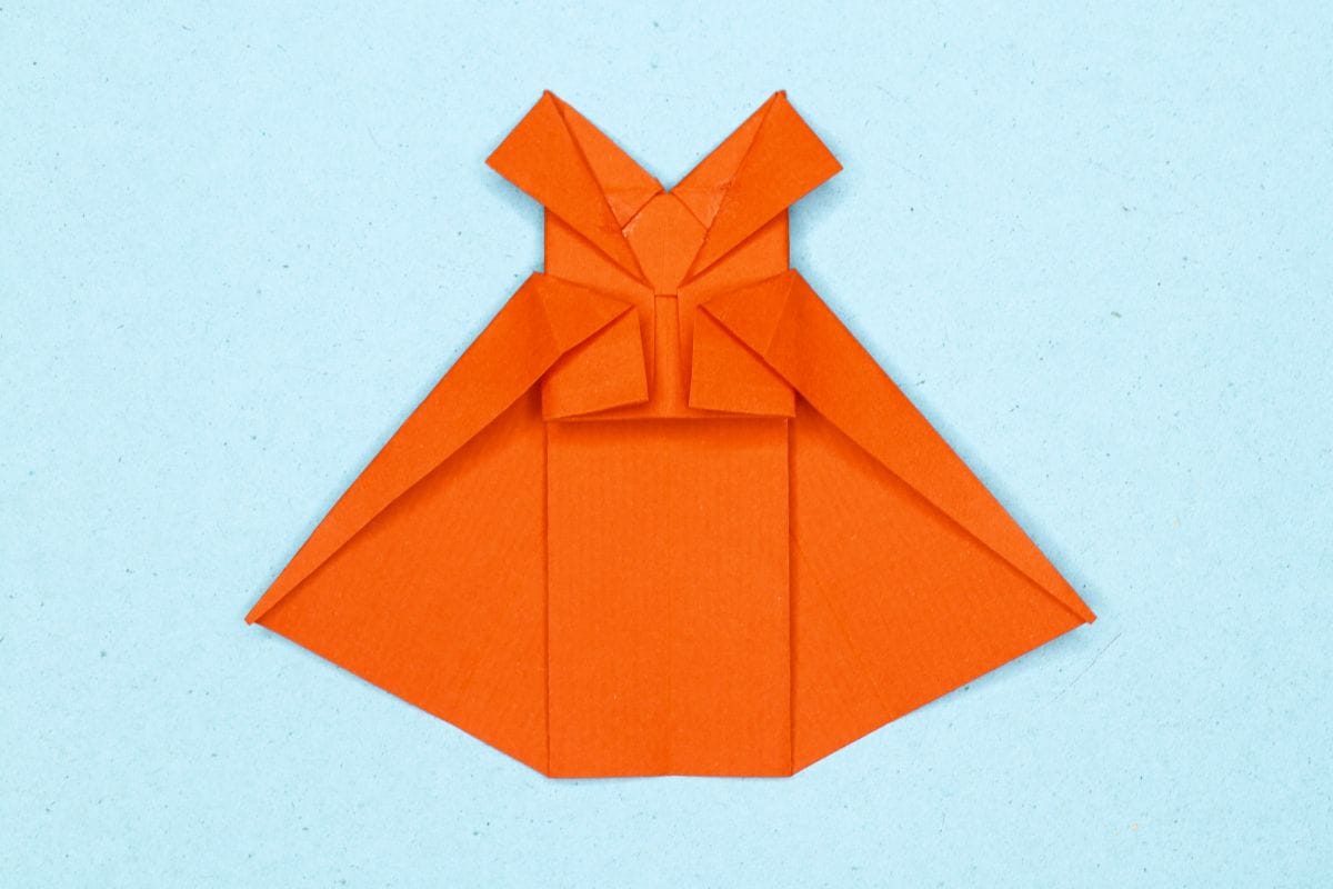 Origami dress step 29
