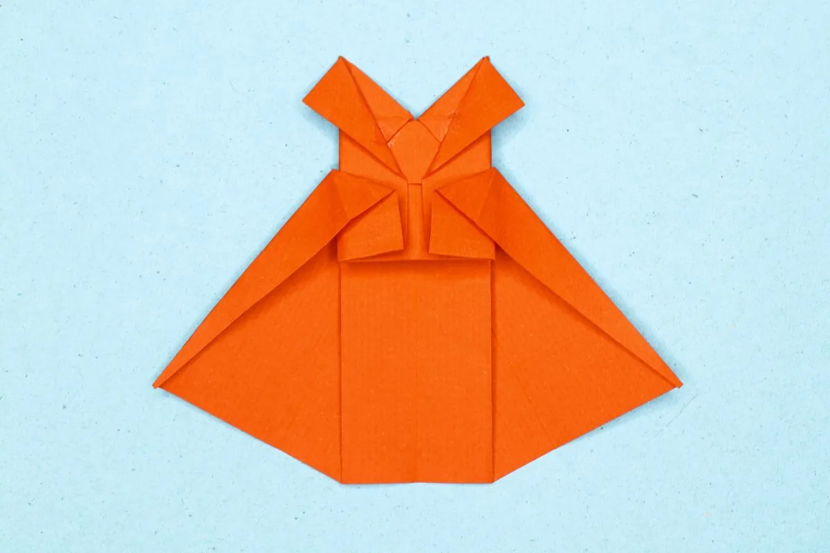 Origami dress step 29