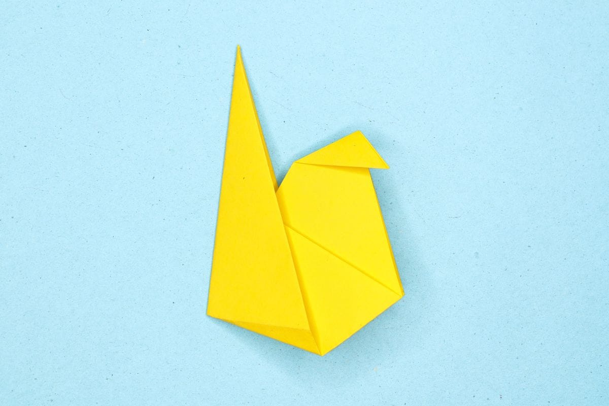Origami hen step 11