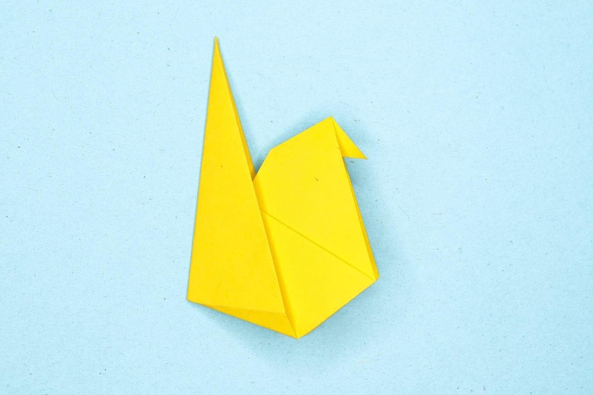 Origami hen step 15
