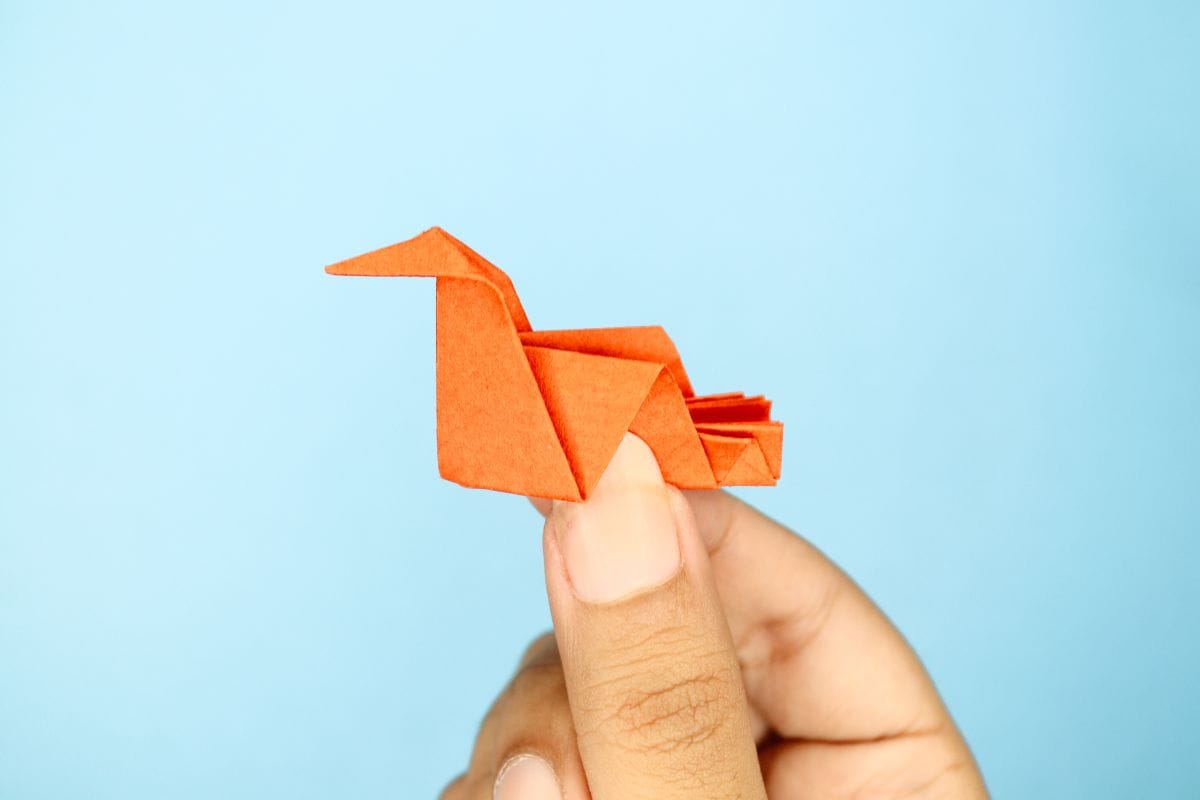 Origami Peacock step 26