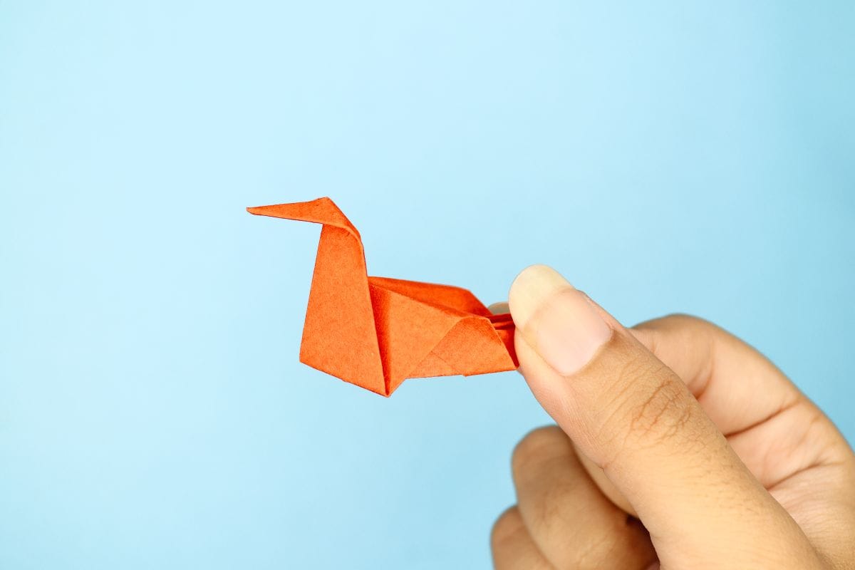 Origami Peacock step 27