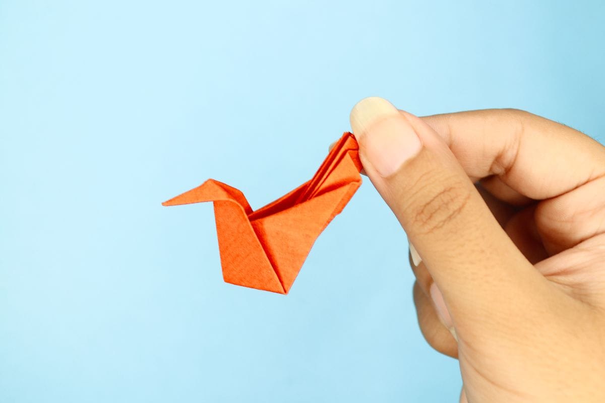 Origami Peacock step 28