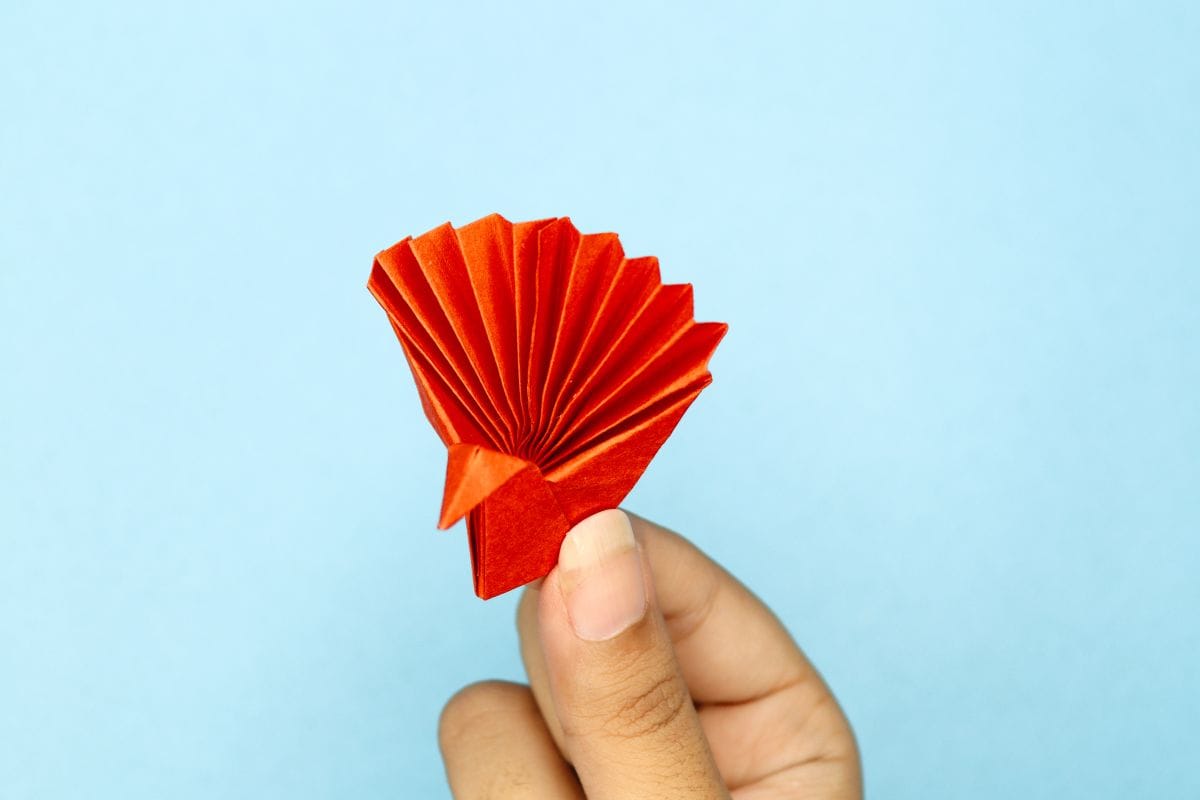 Origami Peacock step 30