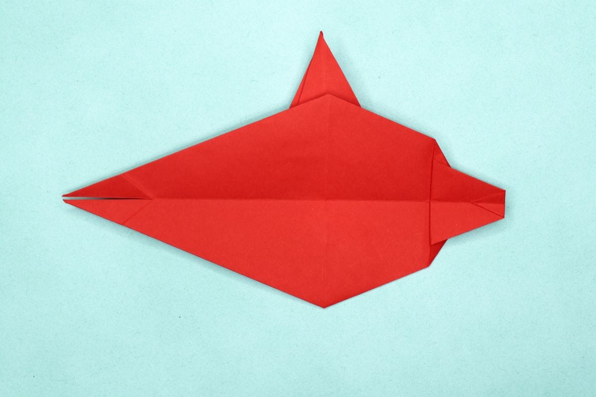 Origami dolphin step 36