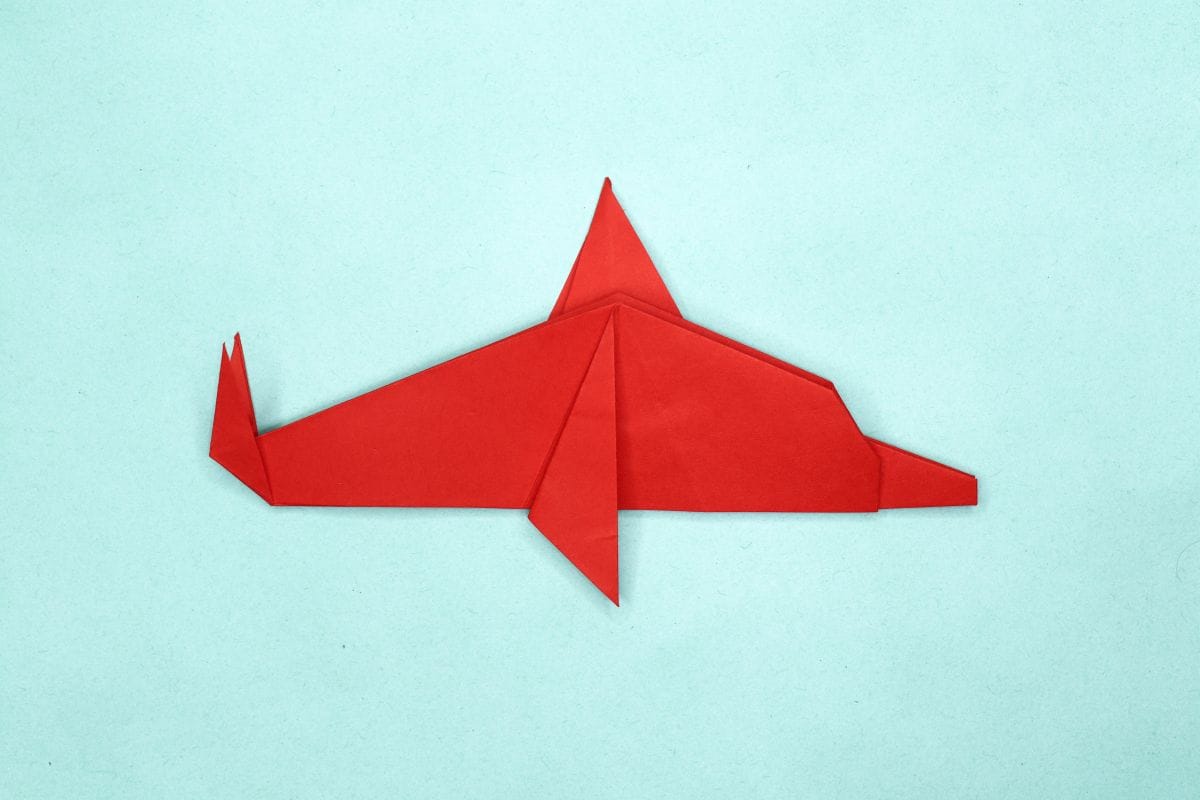 Origami dolphin step 38
