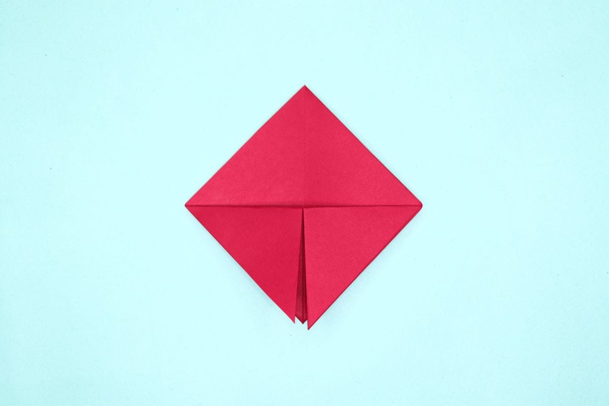 Origami dove step 09