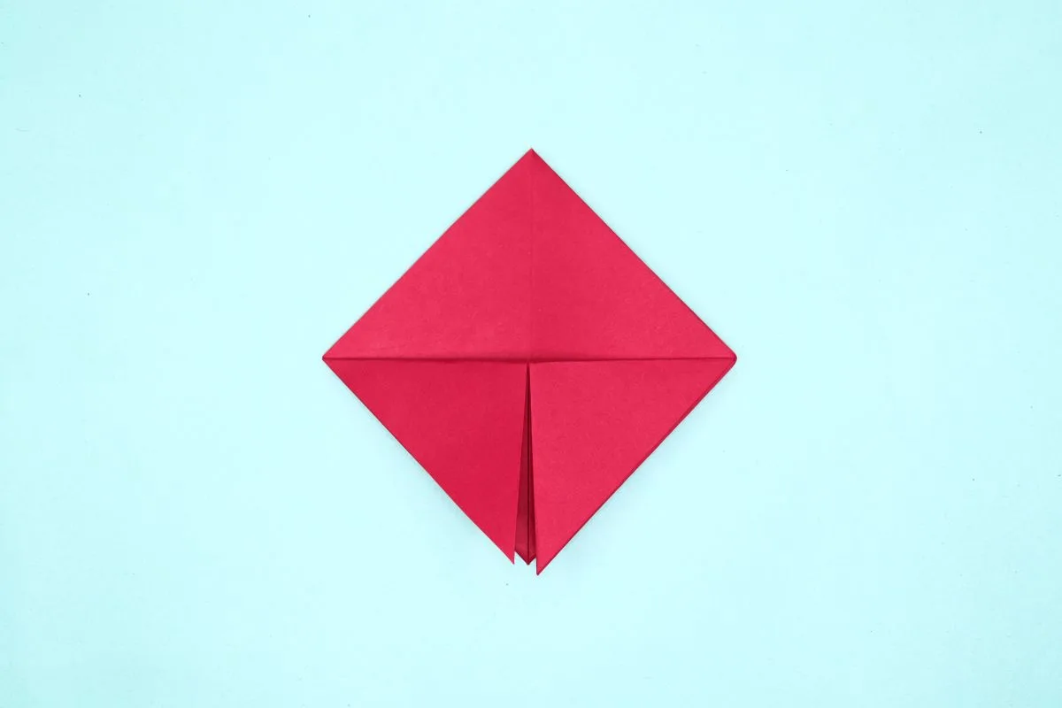 Origami dove step 09