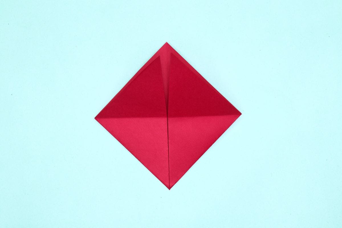 Origami dove step 10