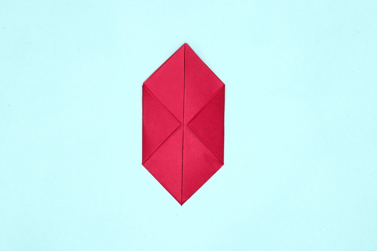 Origami dove step 12