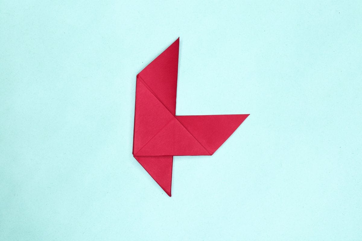Origami dove step 21
