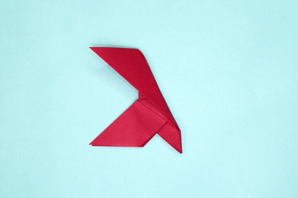 Origami dove step 28