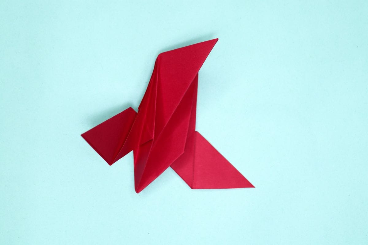 Origami dove step 31