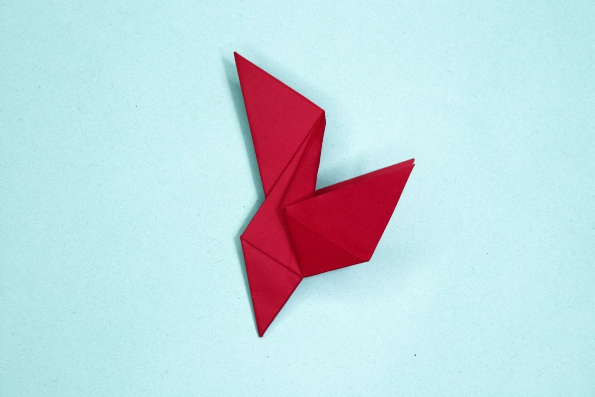 Origami dove step 35