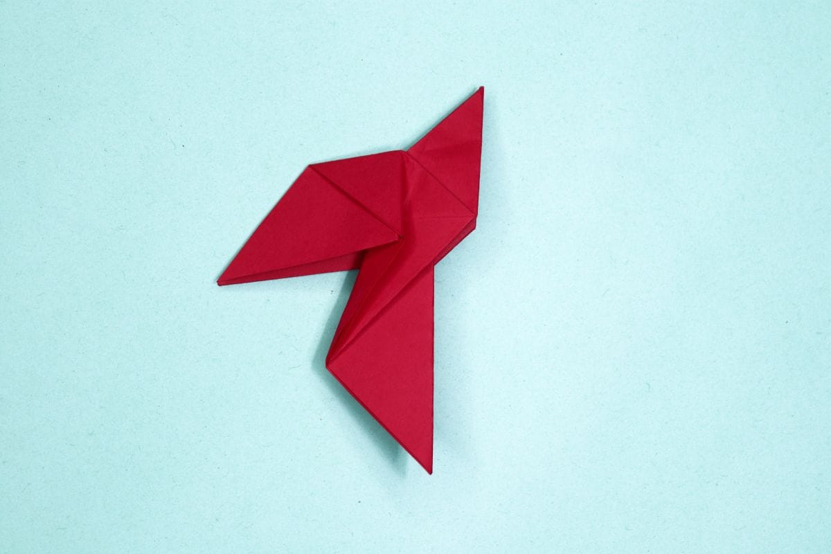 Origami dove step 36