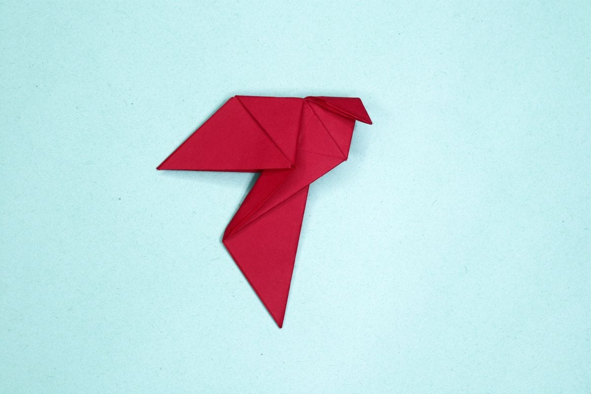 Origami dove step 37