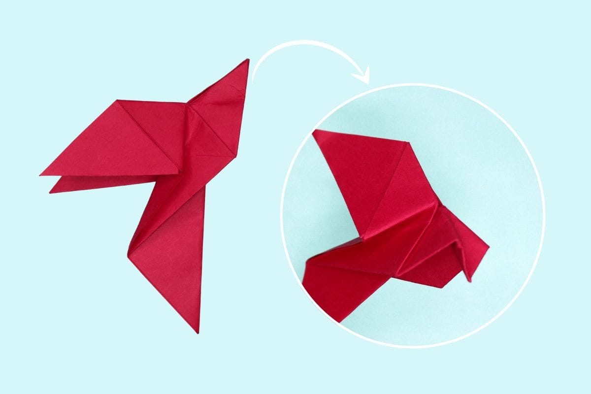 Origami dove step 39
