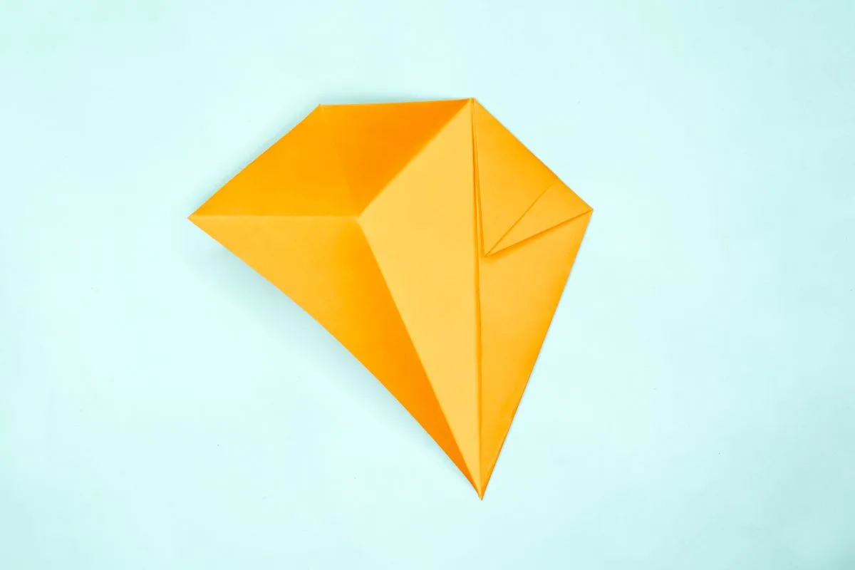 Origami pigeon step 13