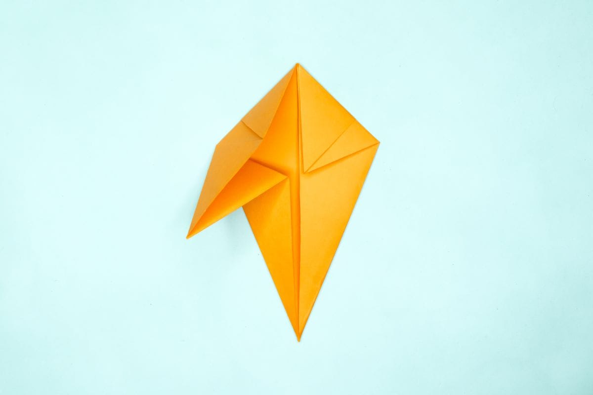 Origami pigeon step 15