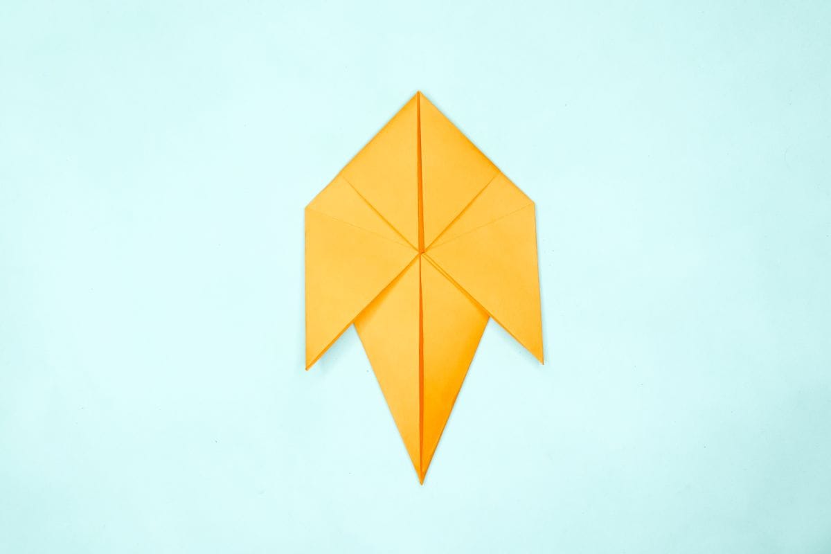 Origami pigeon step 17