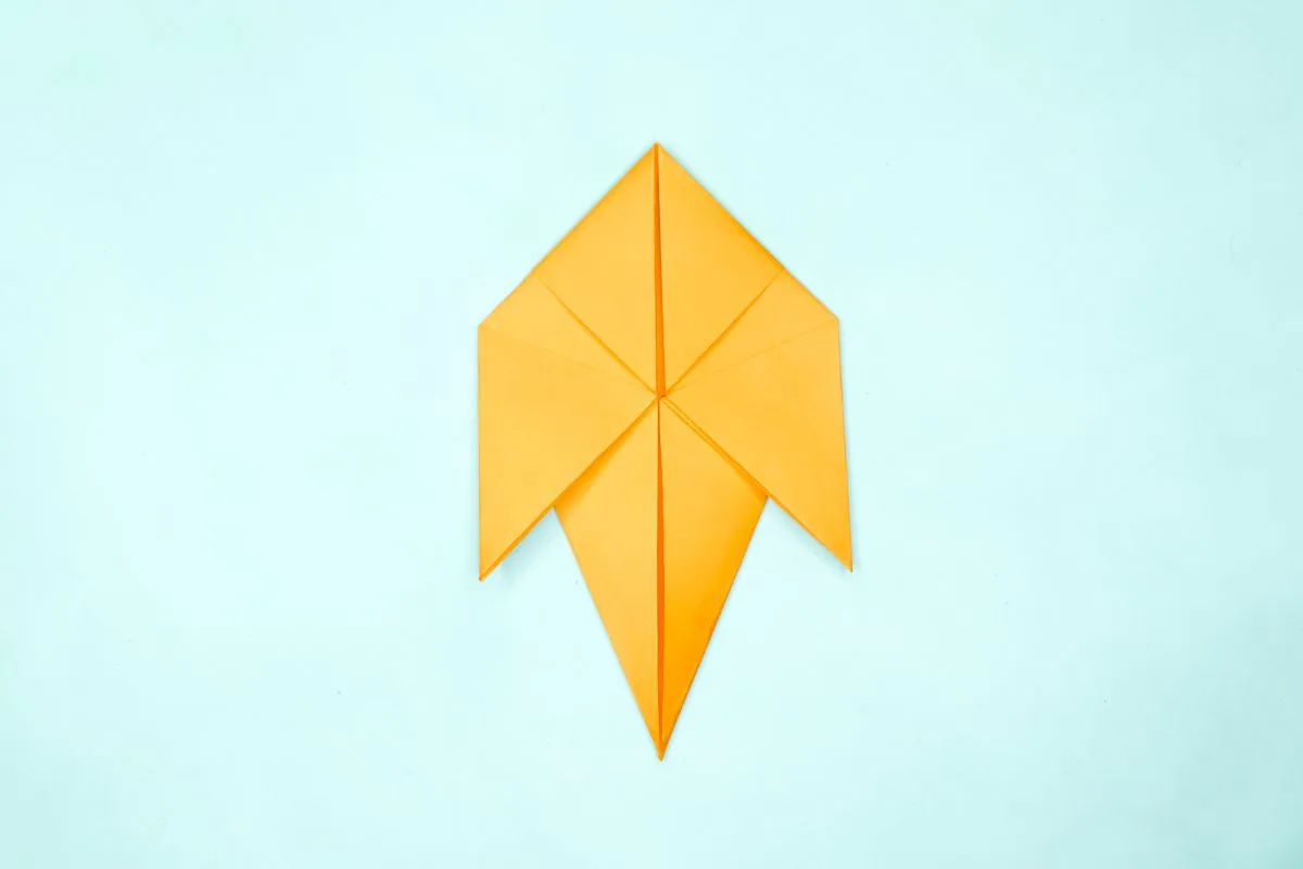 Origami pigeon step 17