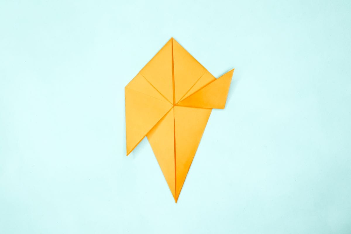 Origami pigeon step 18