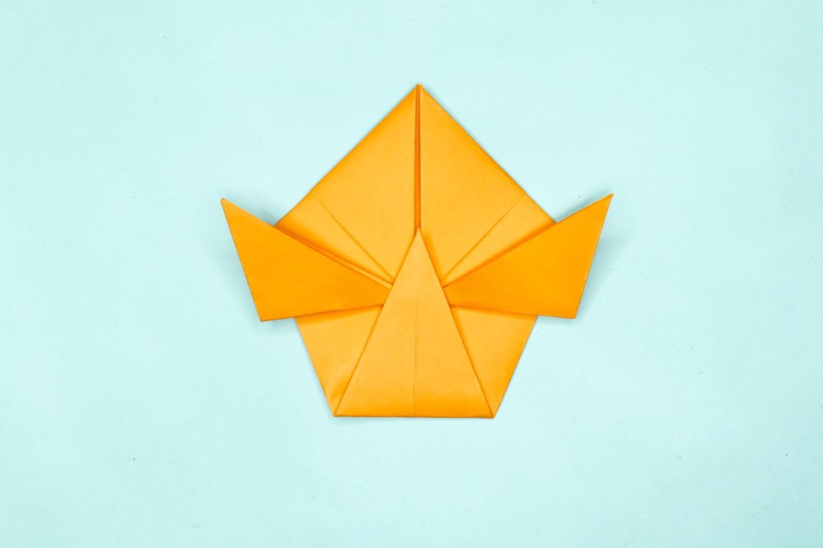 Origami pigeon step 20