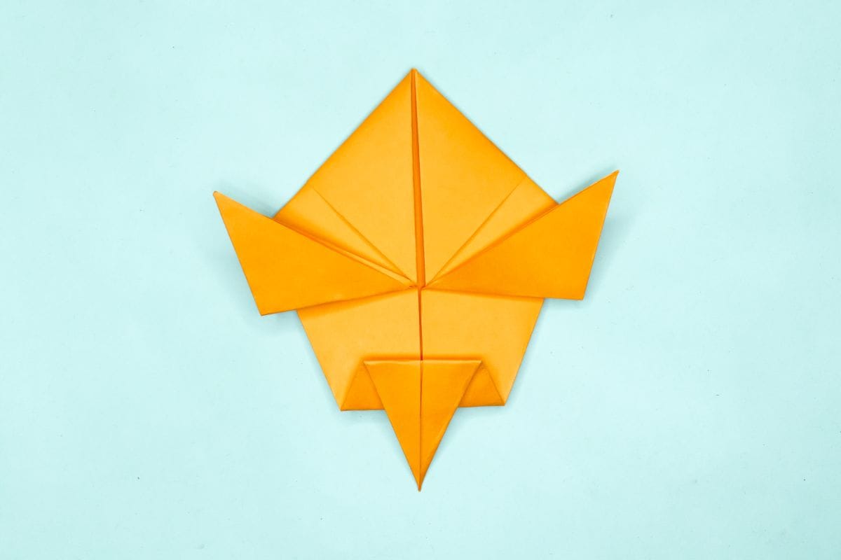 Origami pigeon step 21