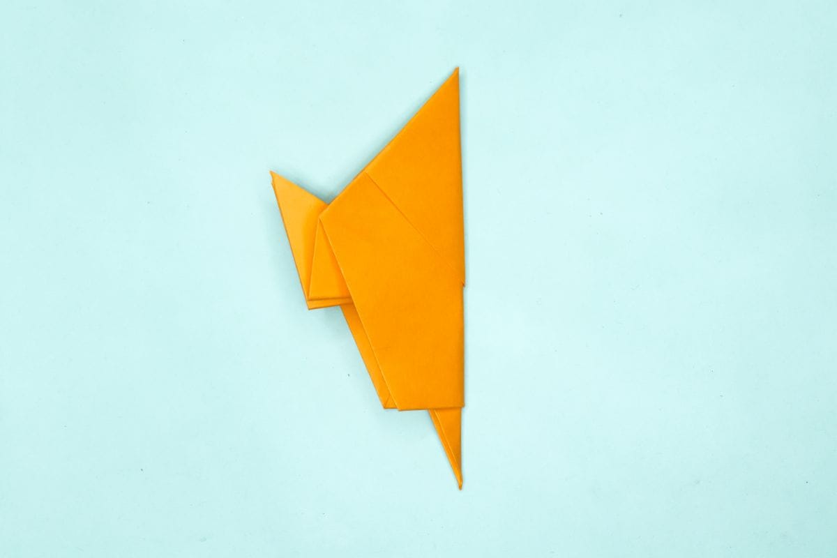 Origami pigeon step 22