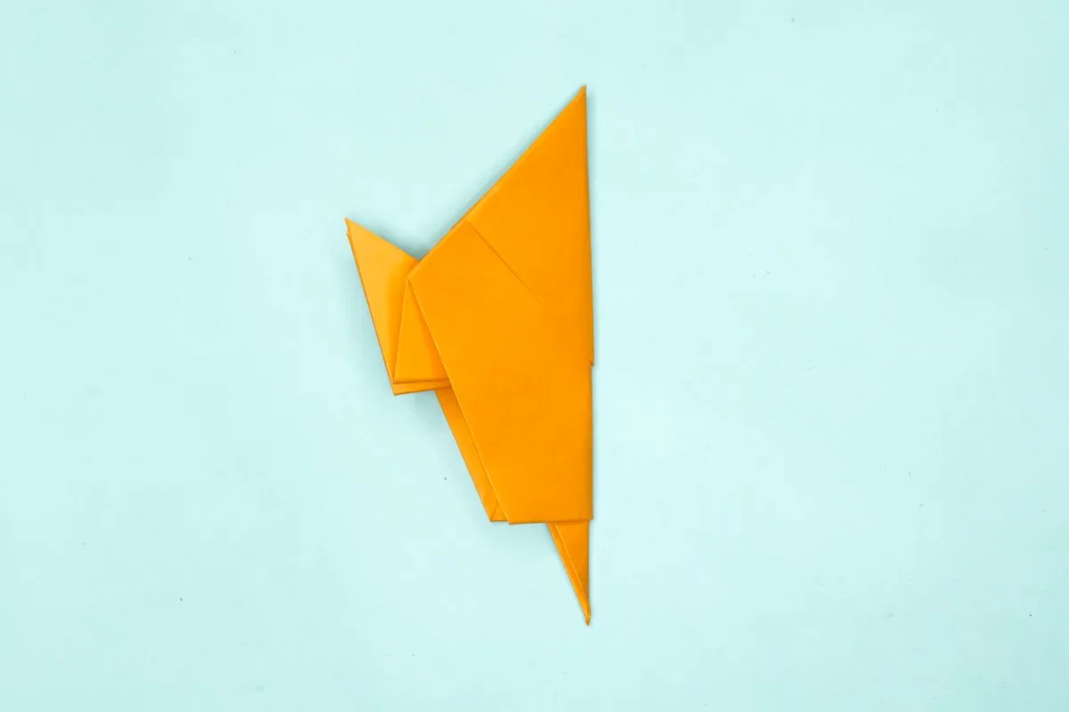 Origami pigeon step 22