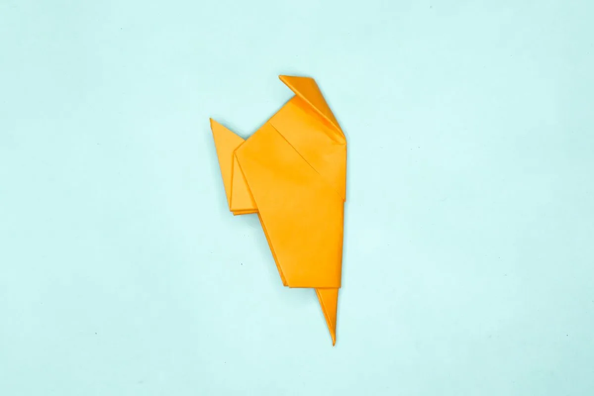 Origami pigeon step 23