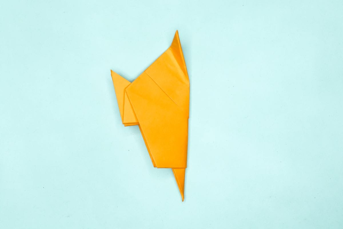 Origami pigeon step 24