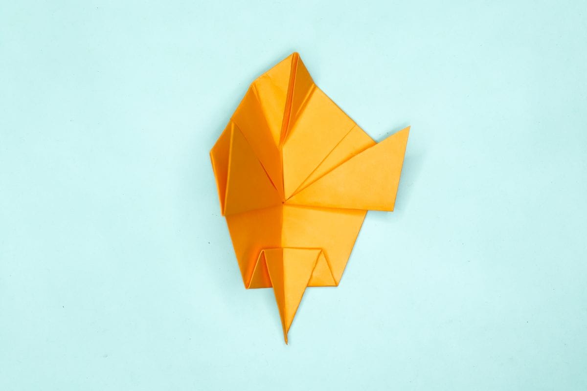 Origami pigeon step 25