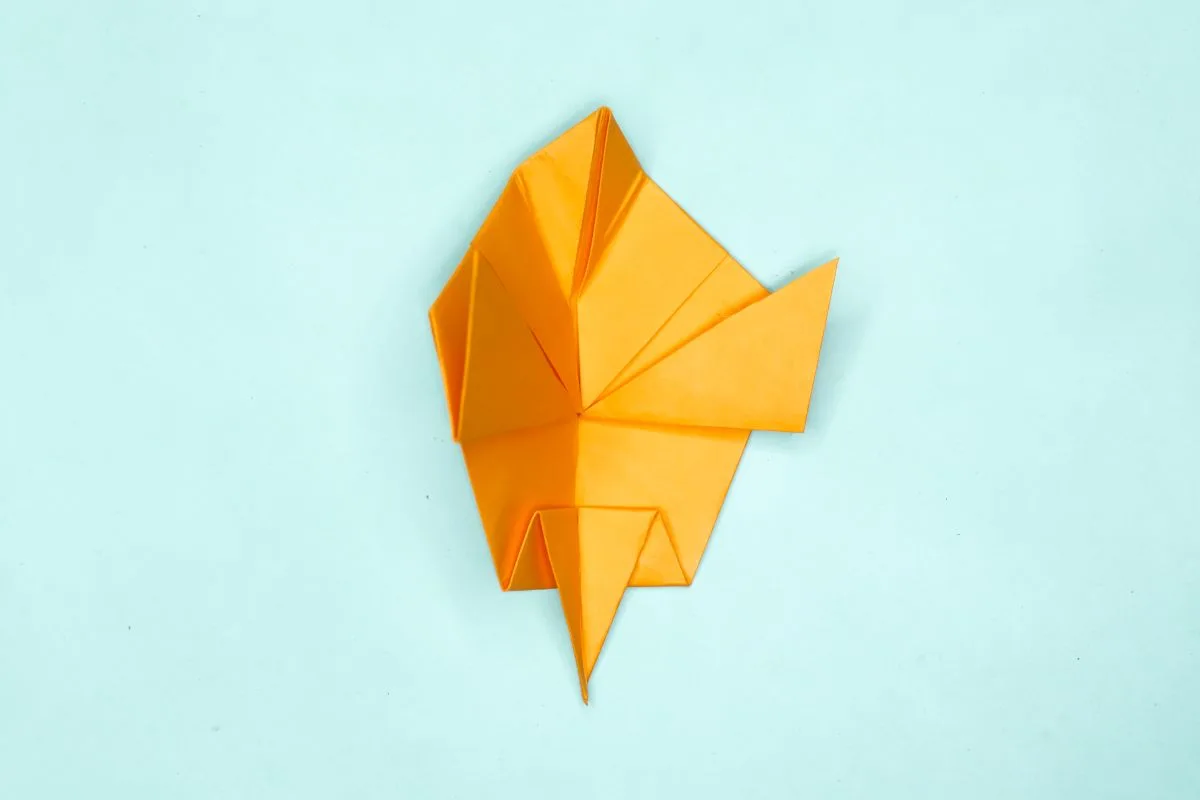 Origami pigeon step 25