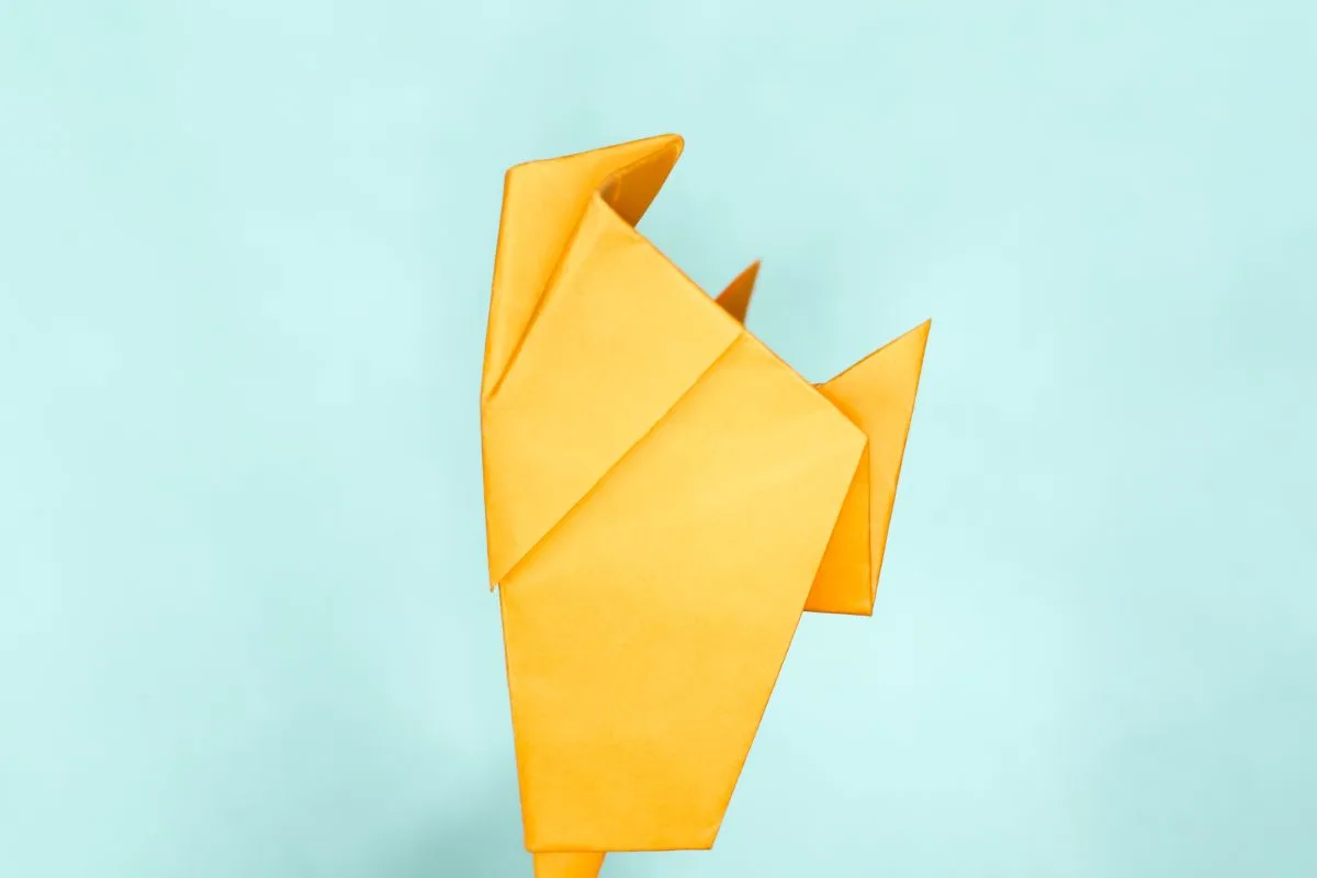 Origami pigeon step 26